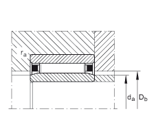 滾針軸承 NAO12X28X12-IS1, 無(wú)擋邊