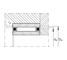 滾針軸承 NAO12X28X12-IS1, 無(wú)擋邊