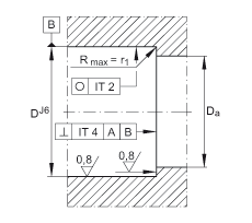 推力角接觸球軸承 7602015-2RS-TVP, 單向，接觸角 a = 60°，限制公差，兩側(cè)唇密封