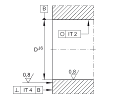 角接觸球軸承單元 ZKLFA1263-2RS, 雙向，螺釘安裝，兩側(cè)唇密封，帶平端的法蘭