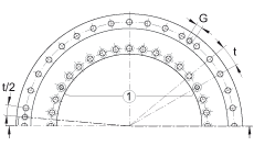 轉(zhuǎn)臺(tái)軸承 RTC120, 雙列，用于絲杠安裝