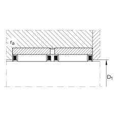 滾針軸承 RNAO20X28X26-ZW-ASR1, 無擋邊，雙列