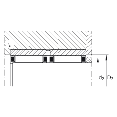 滾針軸承 RNAO50X65X40-ZW-ASR1, 無(wú)擋邊，雙列