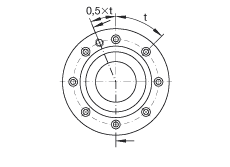 推力角接觸球軸承 ZKLF60145-2Z, 雙向，螺釘安裝，兩側(cè)間隙密封