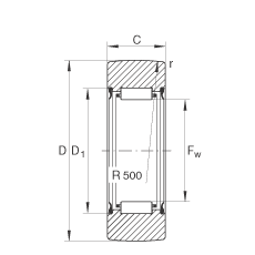 支撐型滾輪 RNA2204-2RSR, 無軸向引導(dǎo)，兩側(cè)唇密封