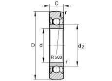 滾輪 LR605-2RSR, 雙面密封