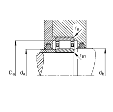 圓柱滾子軸承 NU1076-M1, 根據(jù) DIN 5412-1 標(biāo)準(zhǔn)的主要尺寸, 非定位軸承, 可分離, 帶保持架