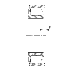 圓柱滾子軸承 N230-E-M1, 根據(jù) DIN 5412-1 標(biāo)準(zhǔn)的主要尺寸, 非定位軸承, 可分離, 帶保持架