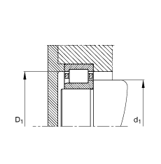 圓柱滾子軸承 NJ2230-E-M1, 根據(jù) DIN 5412-1 標(biāo)準(zhǔn)的主要尺寸, 半定位軸承, 可分離, 帶保持架