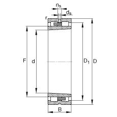 圓柱滾子軸承 NNU4948-S-K-M-SP, 根據(jù) DIN 5412-4 標(biāo)準(zhǔn)的主要尺寸, 非定位軸承, 雙列，帶錐孔，錐度 1:12 ，可分離, 帶保持架，減小的徑向內(nèi)部游隙，限制公差