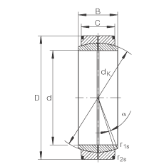 關(guān)節(jié)軸承 GE20-DO, 根據(jù) DIN ISO 12 240-1 標準，需維護