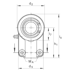 液壓桿端軸承 GIHNRK16-LO, 根據(jù) DIN ISO 12 240-4 標(biāo)準(zhǔn)，帶右旋螺紋夾緊裝置，需維護(hù)