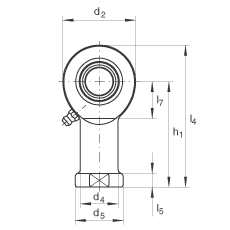 桿端軸承 GIR80-DO-2RS, 根據(jù) DIN ISO 12 240-4 標(biāo)準(zhǔn)，帶右旋內(nèi)螺紋，需維護(hù)，兩側(cè)唇密封