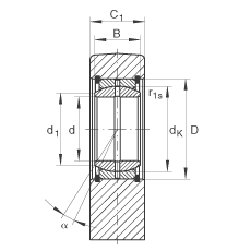 液壓桿端軸承 GF25-DO, 根據(jù) DIN ISO 12 240-4 標(biāo)準(zhǔn)，帶焊接面，需維護(hù)