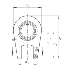 液壓桿端軸承 GIHRK100-DO, 根據(jù) DIN ISO 12 240-4 標(biāo)準(zhǔn)，帶右旋螺紋夾緊裝置，需維護(hù)