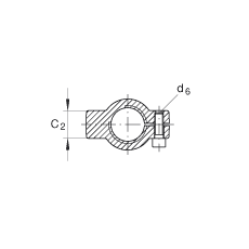 液壓桿端軸承 GIHNRK70-LO, 根據(jù) DIN ISO 12 240-4 標(biāo)準(zhǔn)，帶右旋螺紋夾緊裝置，需維護(hù)