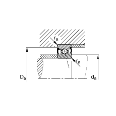 主軸軸承 HSS7002-C-T-P4S, 調節(jié)，成對安裝，接觸角 α = 15°，兩側唇密封，非接觸，加嚴公差