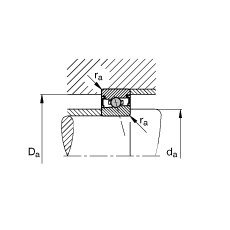 主軸軸承 HCS71926-C-T-P4S, 調(diào)節(jié)，成對安裝，接觸角 α = 15°，兩側(cè)唇密封，非接觸，限制公差