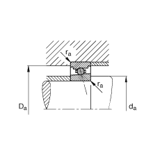 主軸軸承 HC71921-E-T-P4S, 調(diào)節(jié)，成對或單元安裝，接觸角 α = 25°，陶瓷球，限制公差