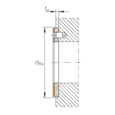 推力墊圈 EGW38-E40-B, 推力墊圈，免維護(hù)，帶銅襯