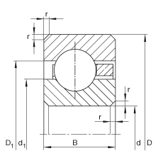 薄截面軸承 CSCC040, 深溝球軸承，類型C，運(yùn)行溫度 -54°C 到 +120°C