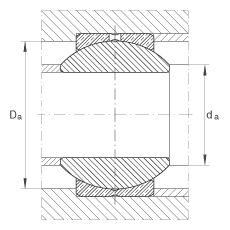 關(guān)節(jié)軸承 GE25-PB, 根據(jù) DIN ISO 12 240-1 標(biāo)準(zhǔn)，尺寸系列 K，需維護(hù)