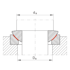 推力關(guān)節(jié)軸承 GE80-AW, 根據(jù) DIN ISO 12 240-3 標(biāo)準(zhǔn)，免維護(hù)