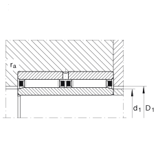 滾針軸承 NAO25X42X32-ZW-ASR1, 無擋邊，雙列