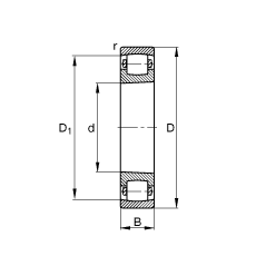 鼓形滾子軸承 20320-K-MB-C3, 根據(jù) DIN 635-1 標(biāo)準(zhǔn)的主要尺寸, 錐孔，錐度 1:12